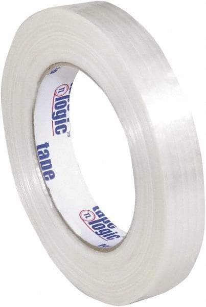 Tape Logic - 3/4" x 60 Yd Clear Hot Melt Adhesive Strapping Tape - Polypropylene Film Backing, 5.1 mil Thick, 275 Lb Tensile Strength - Benchmark Tooling