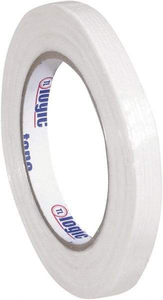 Tape Logic - 1/2" x 60 Yd Clear Hot Melt Adhesive Strapping Tape - Polypropylene Film Backing, 4.3 mil Thick, 156 Lb Tensile Strength - Benchmark Tooling