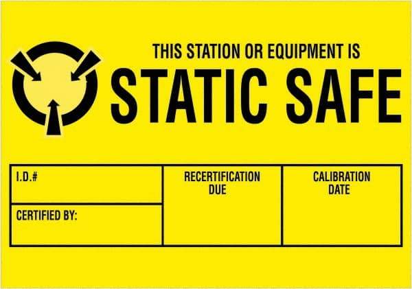 Tape Logic - 3" Long, Black & Yellow Paper Shipping Label - For Multi-Use - Benchmark Tooling