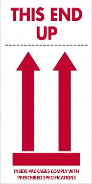 Tape Logic - 8" Long, Red/White Paper Shipping Label - For Multi-Use - Benchmark Tooling