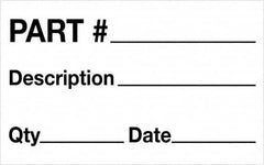 Tape Logic - 2" Long, Black/White Paper Shipping Label - For Multi-Use - Benchmark Tooling