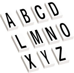 Tape Logic - 3-1/2" Long, Black/White Vinyl Letters - For Multi-Use - Benchmark Tooling