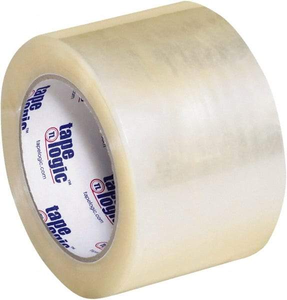 Tape Logic - 3" x 110 Yd Clear Hot Melt Adhesive Packaging Tape - Polypropylene Film Backing, 1.9 mil Thick, 22 Lb Tensile Strength - Benchmark Tooling