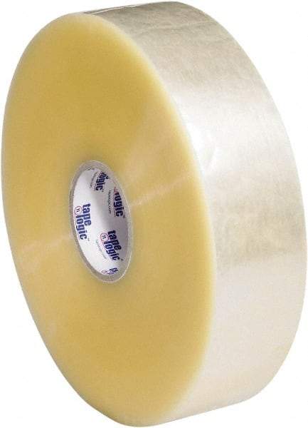 Tape Logic - 3" x 1,000 Yd Clear Hot Melt Adhesive Packaging Tape - Polypropylene Film Backing, 2.5 mil Thick, 36 Lb Tensile Strength - Benchmark Tooling