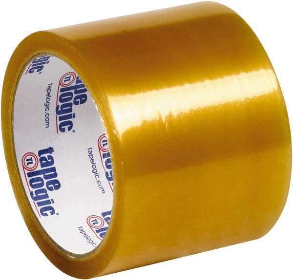 Tape Logic - 3" x 110 Yd Clear Rubber Adhesive Packaging Tape - PVC Film Backing, 2.1 mil Thick, 25 Lb Tensile Strength - Benchmark Tooling