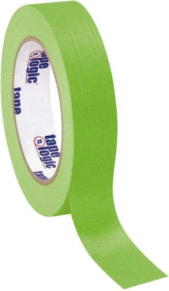 Tape Logic - 1" Wide x 60 Yd Long Green Crepe Paper Masking Tape - 4.9 mil Thick - Benchmark Tooling