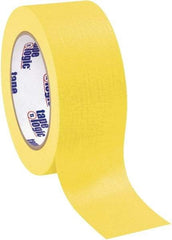 Tape Logic - 2" Wide x 60 Yd Long Yellow Crepe Paper Masking Tape - 4.9 mil Thick - Benchmark Tooling