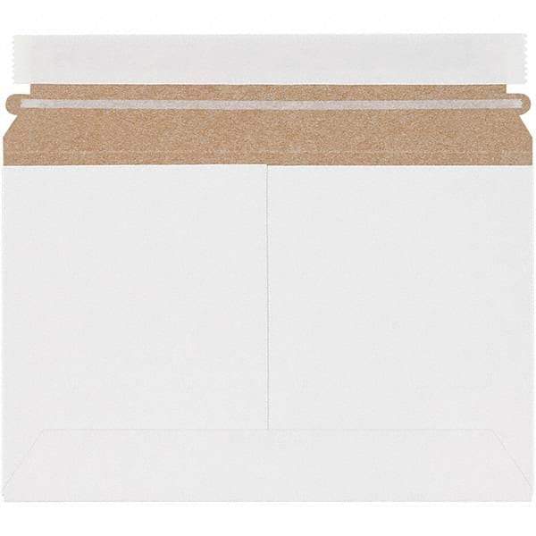 Made in USA - 6" Long x 9-1/2" Wide Peel-Off Self-Seal Flat Mailer - White - Benchmark Tooling