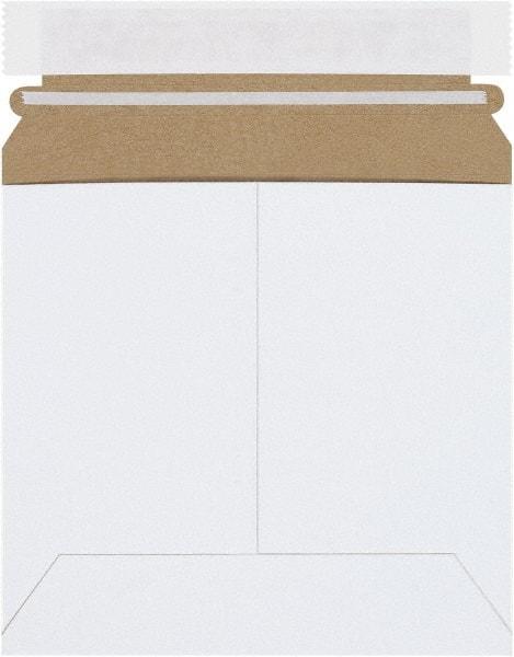 Made in USA - 6" Long x 6-3/8" Wide Peel-Off Self-Seal Flat Mailer - White - Benchmark Tooling