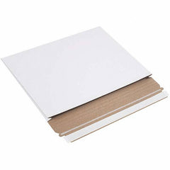 Made in USA - 9-1/2" Long x 12-1/2" Wide Peel-Off Self-Seal Flat Mailer - White - Benchmark Tooling