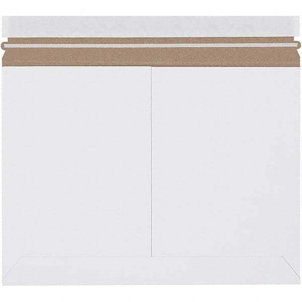 Made in USA - 9-3/4" Long x 12-1/4" Wide Peel-Off Self-Seal Flat Mailer - White - Benchmark Tooling