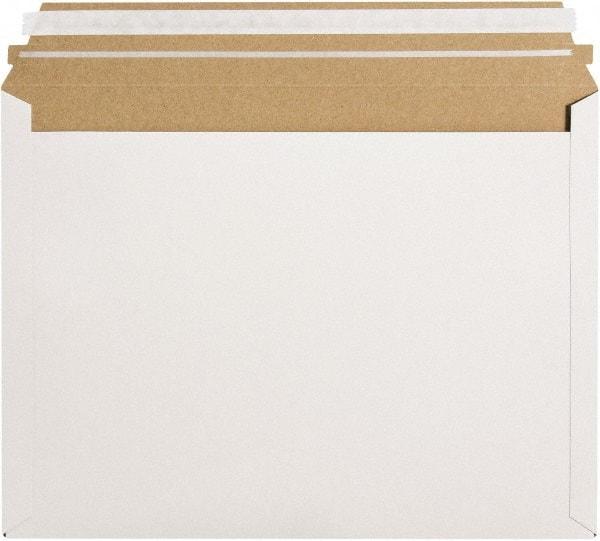 Made in USA - 9-1/2" Long x 12-1/2" Wide Peel-Off Self-Seal Flat Mailer - White - Benchmark Tooling