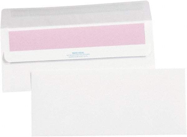 Made in USA - 9-1/2" Long x 4-1/8" Wide Self Seal Plain White Envelope - White - Benchmark Tooling