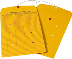 Made in USA - 15" Long x 10" Wide Draw String Inter-Department Envelope - Kraft - Benchmark Tooling