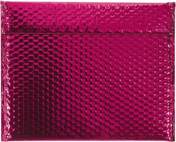 Made in USA - 11" Long x 13-3/4" Wide Peel-Off Self-Seal Bubble Mailer - Pink - Benchmark Tooling