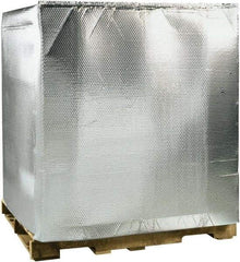 Made in USA - 48" Long x 40" Wide x 48" High x 3/16" Thick Pallet Cover - Silver, Case - Benchmark Tooling