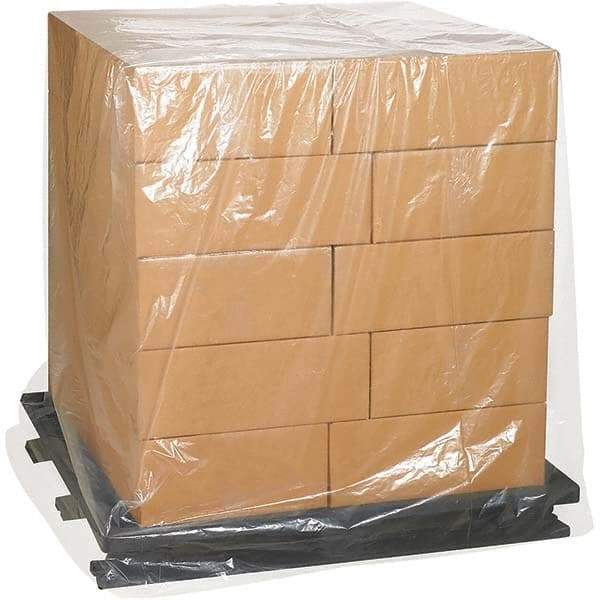 Made in USA - 46" Long x 48" Wide x 72" High Pallet Cover - Clear, Case, 100 Piece - Benchmark Tooling