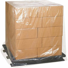 Made in USA - 34" Long x 48" Wide x 60" High Pallet Cover - Clear, Case, 50 Piece - Benchmark Tooling