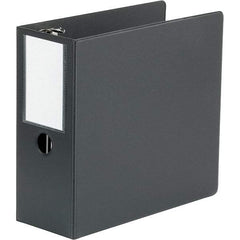 Universal One - 950 Sheet Capacity, 8-1/2 x 11", Non-View Ring Binder - Polypropylene, Black - Benchmark Tooling