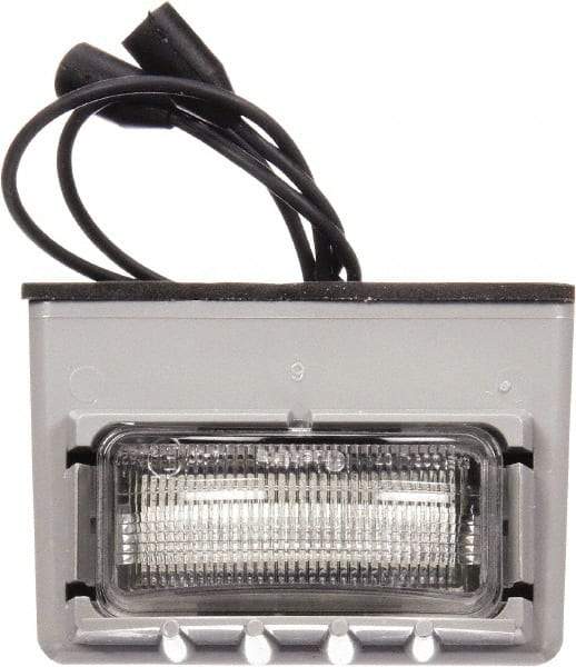 Truck-Lite - 2" Long, Clear LED License Light - 12 Volts, Includes LED Light, Bracket, Gasket - Benchmark Tooling