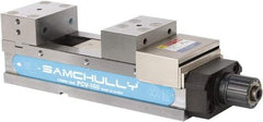 Samchully - 125mm Jaw Width, 230mm Jaw Opening Capacity, Horizontal Stationary Machine Vise - Manual Operation, 1 Station, 505mm Long x 48.3mm Deep, 50mm Jaw Height, Alloy Steel - Benchmark Tooling