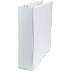 Universal One - 500 Sheet Capacity, 8-1/2 x 11", View Ring Binder - Polypropylene, White - Benchmark Tooling