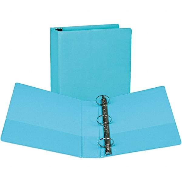 Samsill - 400 Sheet Capacity, 8-1/2 x 11", View Ring Binder - Vinyl Covered Chipboard, Turquoise - Benchmark Tooling