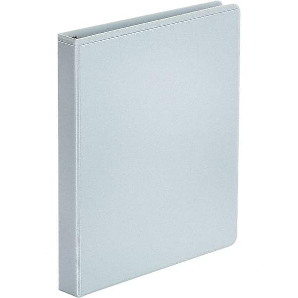 UNIVERSAL - 175 Sheet Capacity, 8-1/2 x 11", View Ring Binder - Polypropylene, White - Benchmark Tooling