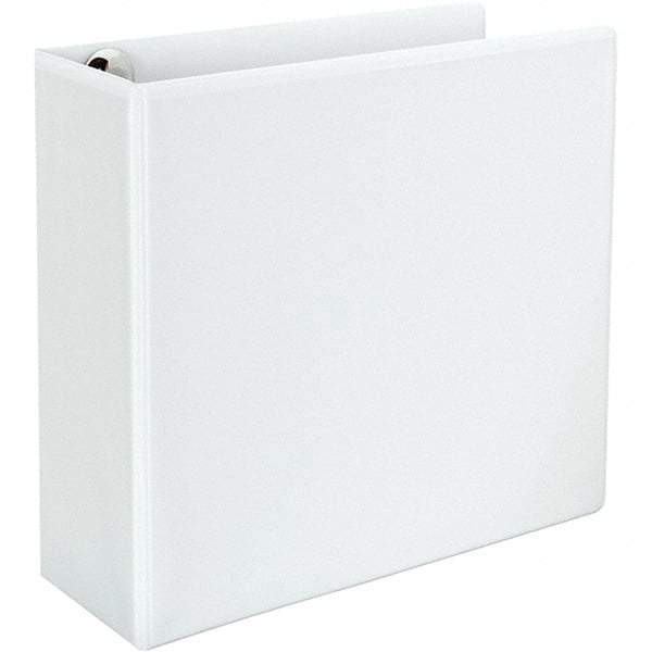 Universal One - 780 Sheet Capacity, 8-1/2 x 11", View Ring Binder - Polypropylene, White - Benchmark Tooling