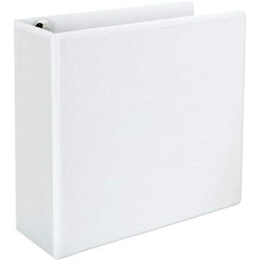 Universal One - 780 Sheet Capacity, 8-1/2 x 11", View Ring Binder - Polypropylene, White - Benchmark Tooling