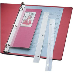 C-LINE - 200 Sheet Capacity, 1 x11", Binder Insert Strips - Plastic, Clear - Benchmark Tooling