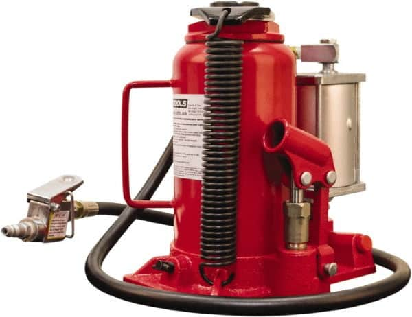 OEM Tools - 20 Ton Capacity Bottle Jack - 10-1/4" to 20" High, 6-1/4" Piston Stroke, 3-1/4" Screw Length - Benchmark Tooling