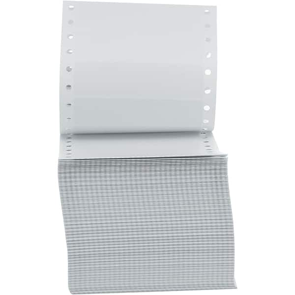 UNIVERSAL - 5" Long, White Paper Shipping Label - For Dot Matrix Printers - Benchmark Tooling