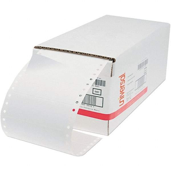 UNIVERSAL - 6" Long, White Paper Shipping Label - For Dot Matrix Printers - Benchmark Tooling