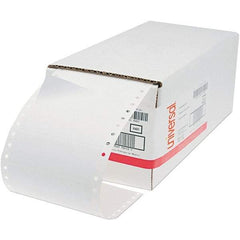 UNIVERSAL - 6" Long, White Paper Shipping Label - For Dot Matrix Printers - Benchmark Tooling