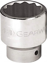 GearWrench - 1-5/8", 3/4" Drive, Standard Hand Socket - 12 Points, 2-1/2" OAL, Alloy Steel, Chrome Finish - Benchmark Tooling