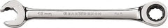 GearWrench - 19mm 12 Point Combination Wrench - 9-49/64" OAL, Steel, Full Polish Finish - Benchmark Tooling