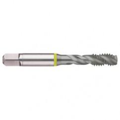 M8x1.25 6H 3-Flute Cobalt Yellow Ring Semi-Bottoming 40 degree Spiral Flute Tap-MolyGlide - Benchmark Tooling