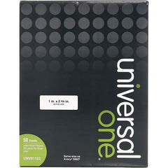 UNIVERSAL - 2-5/8" Long, Clear Paper Laser Label - For Inkjet Printers, Laser Printers - Benchmark Tooling