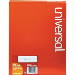 UNIVERSAL - 4" Long, White Paper Laser Label - For Inkjet Printers, Laser Printers - Benchmark Tooling