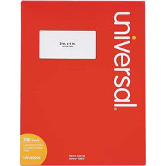 UNIVERSAL - 4" Long, White Paper Laser Label - For Inkjet Printers, Laser Printers - Benchmark Tooling