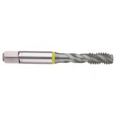 1/2-13 2B 3-Flute Cobalt Yellow Ring Semi-Bottoming 40 degree Spiral Flute Tap-MolyGlide - Benchmark Tooling