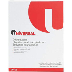 UNIVERSAL - 11" Long, White Paper Shipping Label - For Copiers - Benchmark Tooling