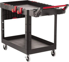 Rubbermaid - 500 Lb Capacity, 25-3/16" Wide x 51-15/32" Long x 36" High Heavy Duty Utility Cart - 2 Shelf, 17 Slot, Structural Foam - Benchmark Tooling