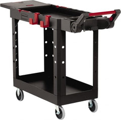 Rubbermaid - 500 Lb Capacity, 17-3/4" Wide x 46-3/16" Long x 36" High Heavy Duty Utility Cart - 2 Shelf, 12 Slot, Structural Foam - Benchmark Tooling