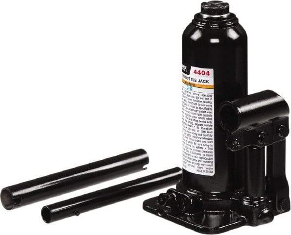 Sunex Tools - 4 Ton Capacity Bottle Jack - 7.6" to 14.7" High, 4.33" Long x 4.06" Wide Base - Benchmark Tooling