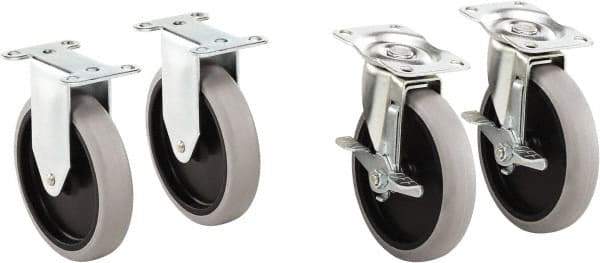 Rubbermaid - 5-11/16" Long x 2-9/16" Wide x 5-13/16" High, Cart Replacement Casters - Use with RCP Heavy Duty Adaptable Carts (1997206, 1997207, 1997208, 1997209). - Benchmark Tooling