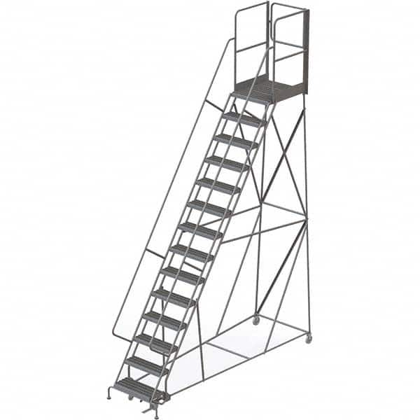 TRI-ARC - Rolling & Wall Mounted Ladders & Platforms Type: Rolling Warehouse Ladder Style: Rolling Platform Ladder - Benchmark Tooling