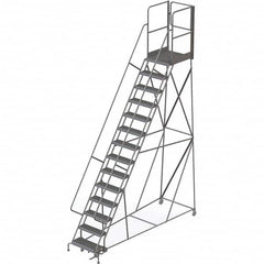 TRI-ARC - Rolling & Wall Mounted Ladders & Platforms Type: Rolling Warehouse Ladder Style: Rolling Platform Ladder - Benchmark Tooling