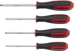 GearWrench - 4 Piece Square Screwdriver Set - Blade Sizes: Length 1-1/2, 2-1/2, 3, 4, 6 & 8 - Benchmark Tooling